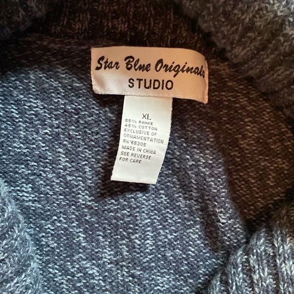 Embellished Holiday Zip-Front Sweater - Picture 7 of 7